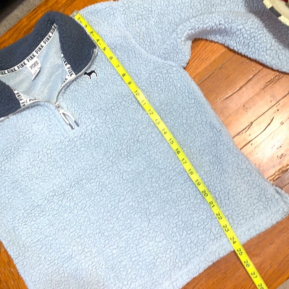 PINK🌹Victoria’s Secret💕Sherpa Fuzzy Pullover with Zipper MEDIUM🌹 - Picture 10 of 11